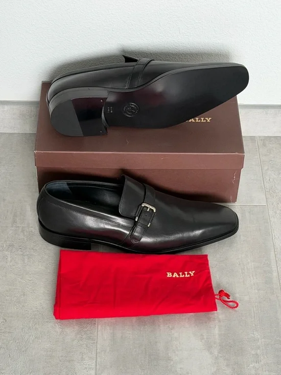 Bally Black Leather Monk Strap Oxfords - Picture 5 of 7